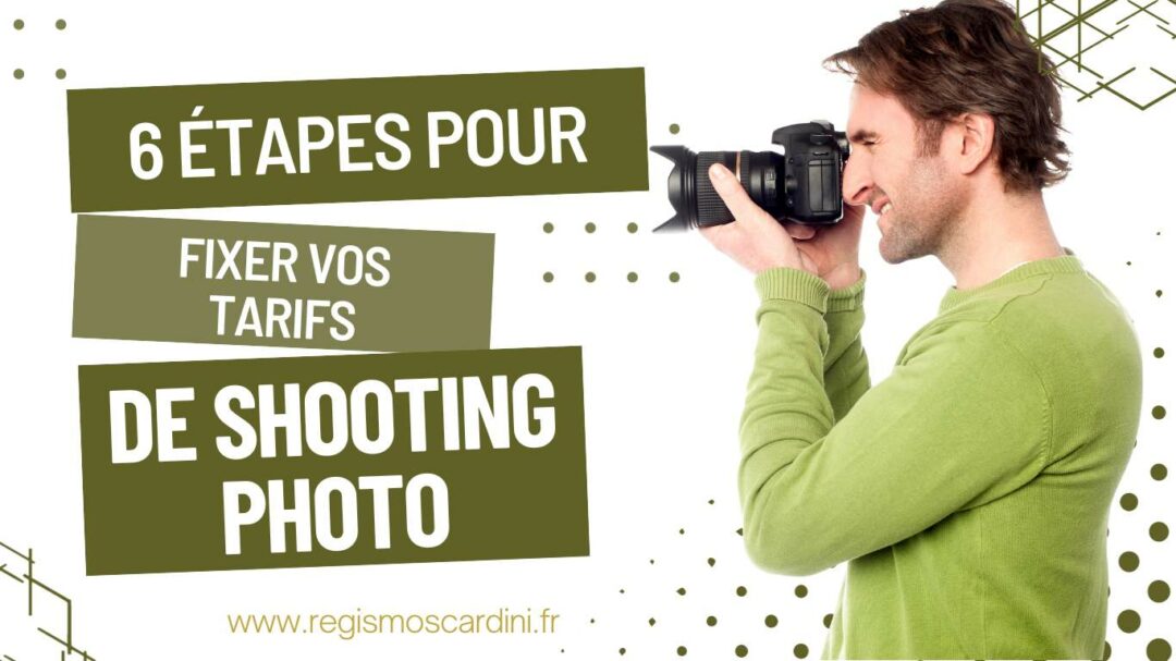 Une image avec un photographe pour sait bien fixer les prix des prestations photo.