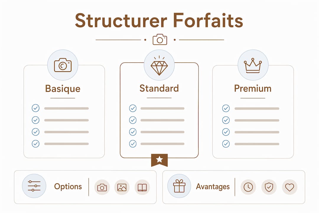 Visuel explicatif : comment sont organisés les packs photo famille
