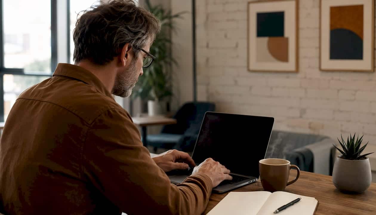 Des mains de photographe en train de remplir un formulaire d’inscription à la newsletter