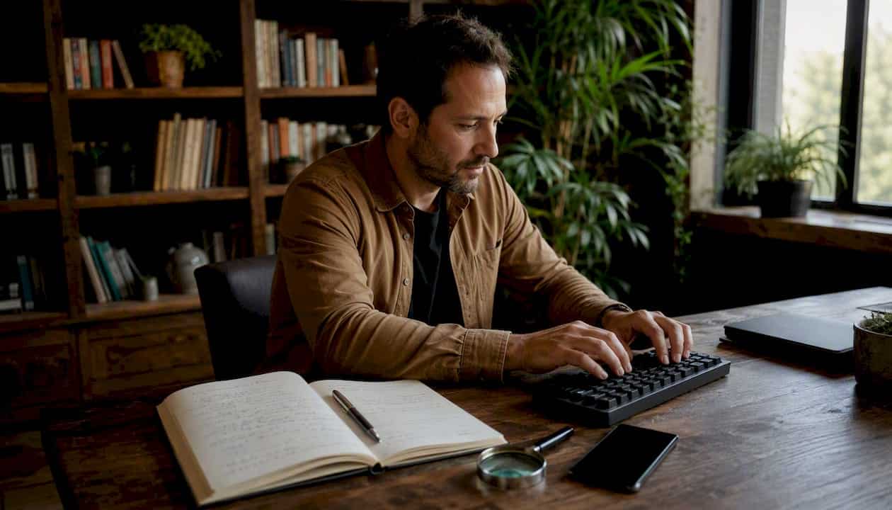 Des mains d’expert SEO en pleine action sur un clavier