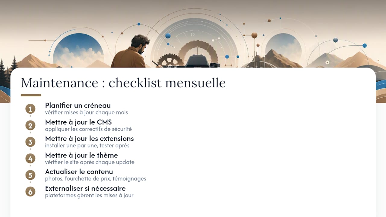 Liste de contrôle pour la maintenance et la mise à jour d’un site web