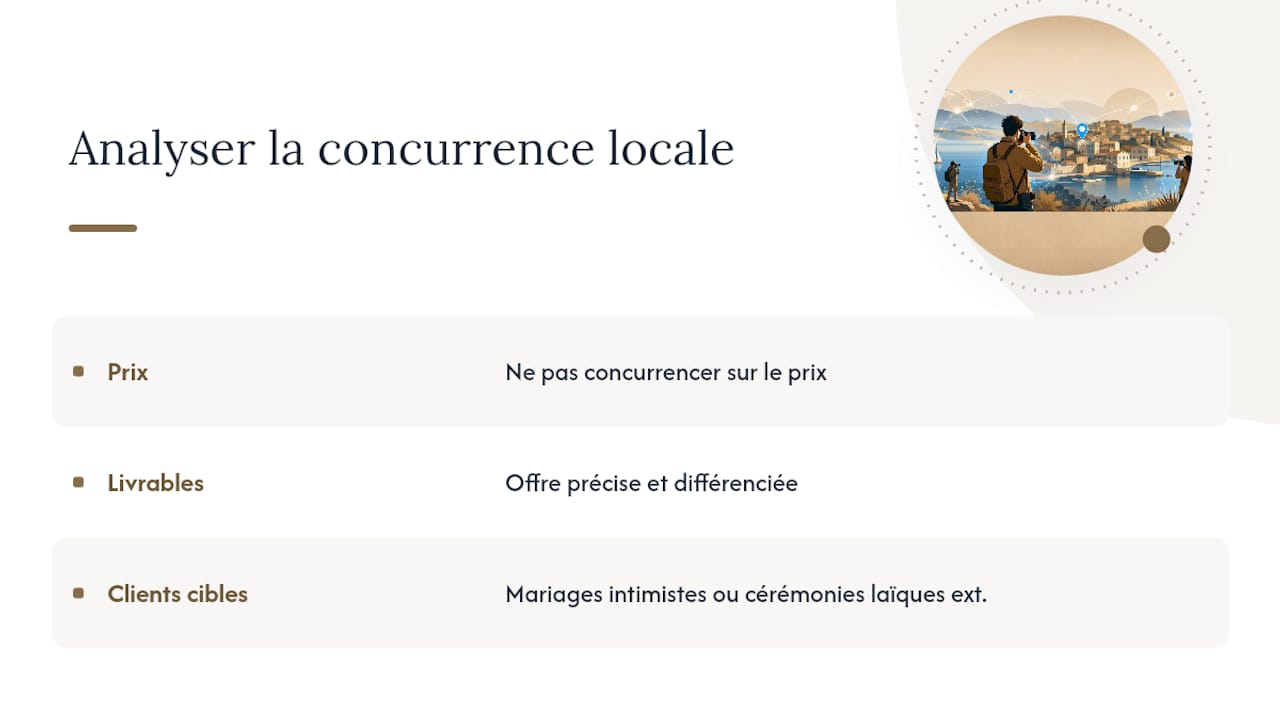 Graphique d'analyse concurrentielle pour la photographie de niche